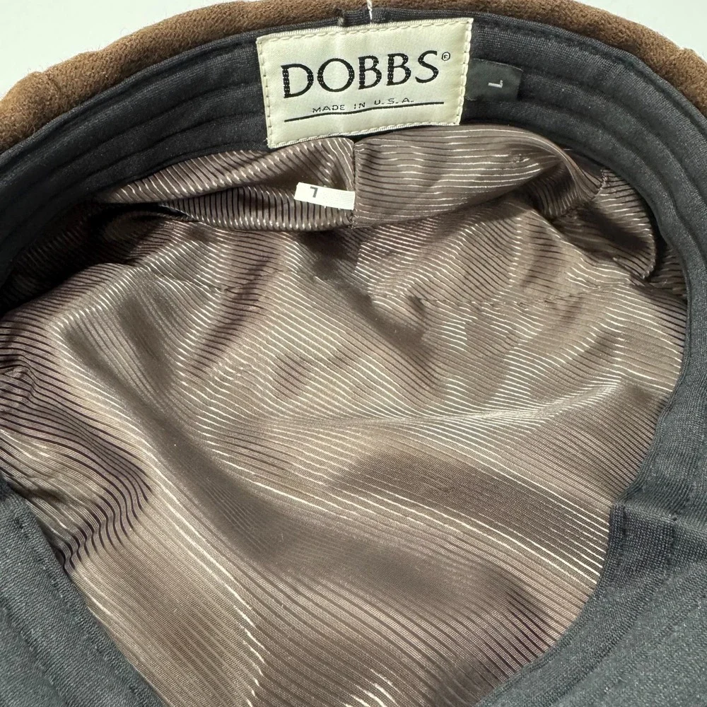 Vintage‎ Dobbs Fifth Ave Wool Retro Heritage Newsboy Ivy Gatsby Flat Cap L Brown